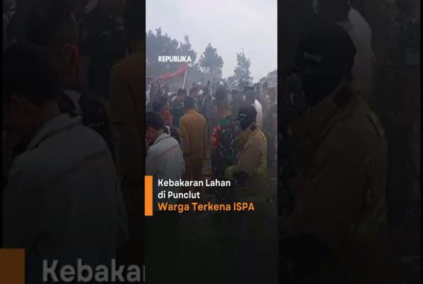 Warga Terkena ISPA Akibat Kebakaran Lahan di Punclut Bandung