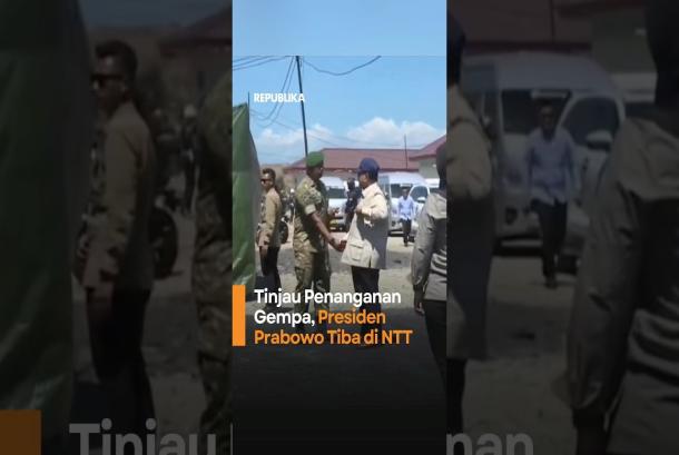 Tinjau Penanganan Gempa Presiden Prabowo Tiba di NTT