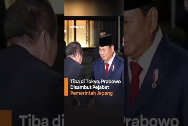 Tiba di Tokyo Prabowo Disambut Pejabat Pemerintah Jepang