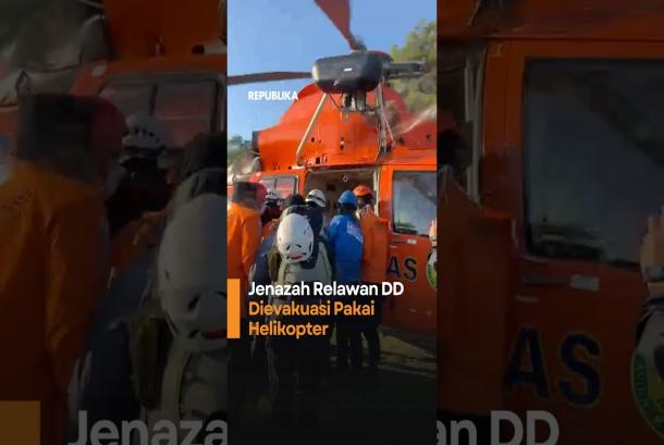 Jenazah Relawan DD Dievakuasi Pakai Helikopter