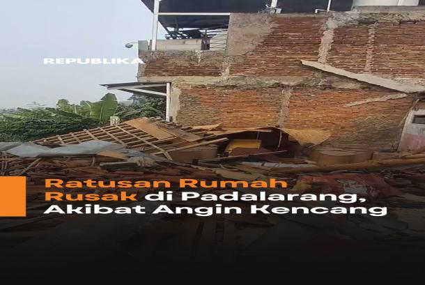 Ratusan Rumah Warga di Padalarang Rusak Akibat Angin Kecang