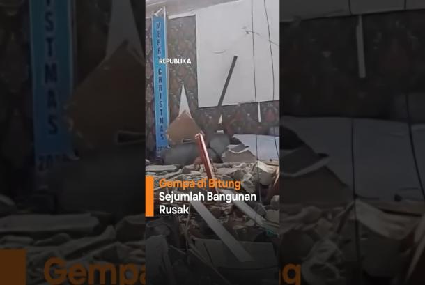 Gempa di Bitung Sejumlah Bangunan Rusak