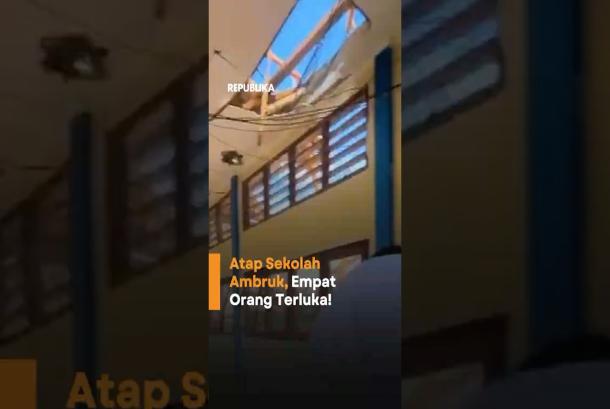 Atap SMAN 7 Mataram Ambruk Suara Dentuman Keras Bikin Panik Satu Sekolah