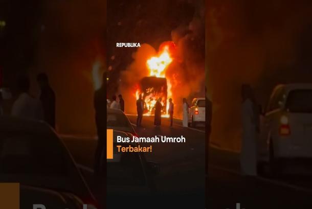 Bus Jamaah Umroh Terbakar