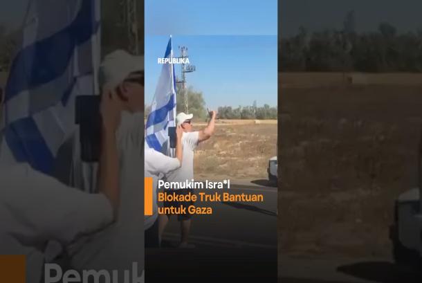 Pemukim Israel Blokade Truk Bantuan untuk Gaza