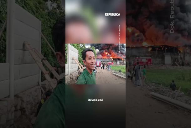 Pabrik di Cibolerang Kota Bandung Terbakar