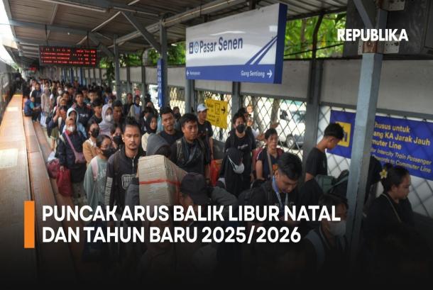Arus balik libur Natal dan Tahun Baru di Stasiun Pasar Senen