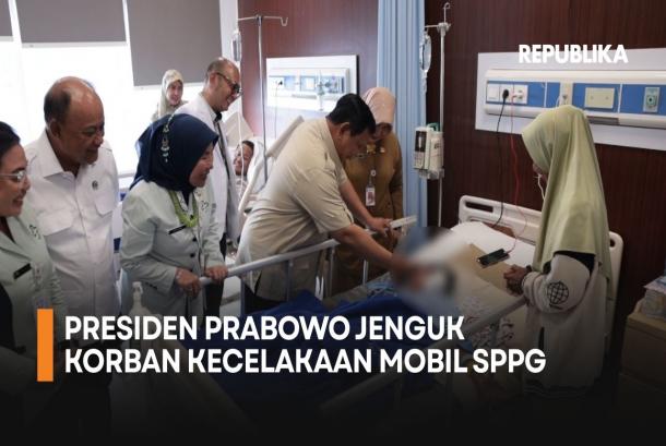 Presiden RI Prabowo Subianto saat berkunjung ke RSUD Koja, Jakarta Utara, Selasa (16/12).
