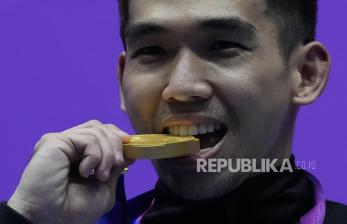 Harris Horatius  Raih Emas Wushu Asian Games 2023