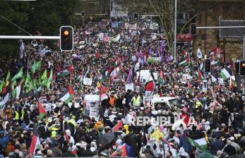 Aksi Bela Palestina, Ratusan Ribu Warga Australia Padati Jembatan Pelabuhan Sydney