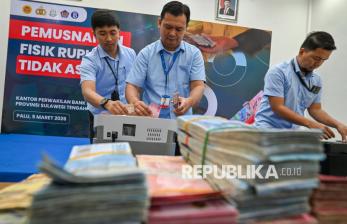 BI Musnahkan Ribuan Lembar Uang Palsu di Palu