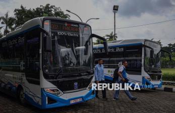 In Picture: Armada Bus Listrik Mulai Beroperasi di Kabupaten Bogor