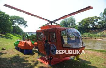 Kreasi Perahu Berbentuk Helikopter Jadi Perhatian Pengunjung Festival Dayung Sispala