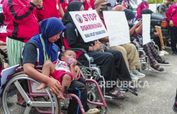 In Picture: Menuntut Janji, Atlet Penyandang Disabilitas Gelar Aksi Damai