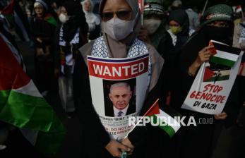 Serukan Tangkap Netanyahu, Ratusan Massa Gelar Aksi di Depan Kedubes AS Jakarta