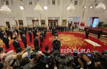 Presiden Prabowo Lantik Kabinet Merah Putih di Istana Negara