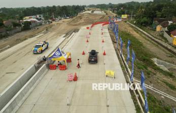 In Picture: Exit Tol Tamanmartani Mulai Dibuka Secara Fungsional