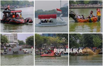 Parade Perahu Hias dari Sampah Plastik Meriahkan Festival Cinta Lingkungan di Danau Sunter
