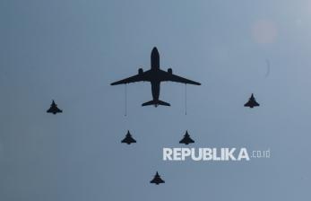 Penampakan Pesawat Rafale dan A330 MRTT Prancis di Langit Jakarta