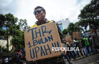 Pengemudi Ojol Geruduk Kantor Kemnaker RI, Tuntut Pemberian THR