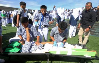 Ribuan Pelajar di Aceh Ikuti Simulasi Evakuasi Mandiri Bencana Tsunami