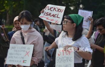 Lagi, Massa Pro Palestina Gelar Demo di Depan Kedubes AS Jakarta