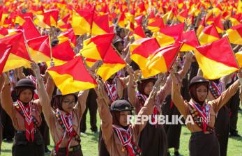 Pramuka Kota Surabaya Cetak Tiga Rekor MURI