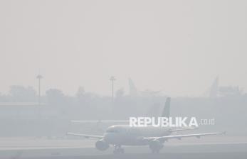 Jarak Pandang Bandara SMB II Palembang Turun 500 Meter akibat Kabut Asap