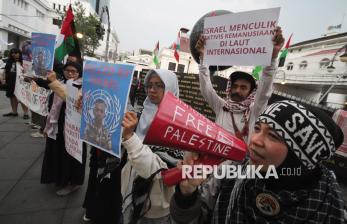 Aksi Solidaritas Palestina di Bandung Soroti Penculikan Aktivis Kemanusiaan oleh Israel