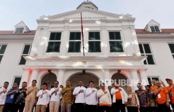 In Picture: Tiga Paslon Cagub-Cawagub DKI Jakarta Ikuti Deklarasi Kampanye Damai