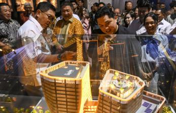 Erick Thohir Hadiri Groundbreaking Gedung Mandiri Financial Center di PIK 2