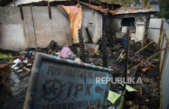 In Picture: Penampakan Rumah Wartawan yang Hangus Terbakar di Karo