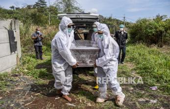 Ilustrasi pemakaman Covid-19.