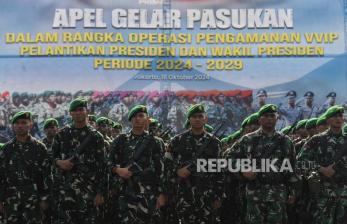 Apel Pasukan Operasi Pengamanan VVIP Pelantikan Presiden