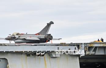 In Picture: Penampakan Pesawat Jet Tempur Rafale saat Mendarat di Lombok