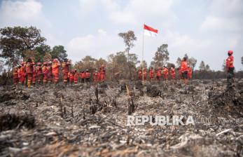 Upacara HUT RI di Tengah Kepungan Karhutla Ogan Ilir