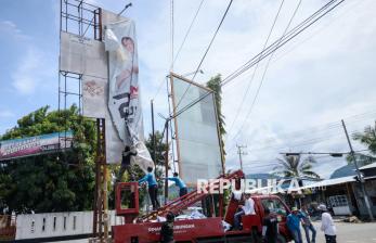 Hari Tenang, Ribuan APK di Indramayu Ditertibkan