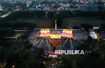 In Picture: Kemeriahan Malam Puncak HUT ke-498 Jakarta di Lapangan Banteng