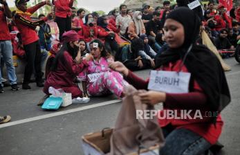 Buruh Gelar Aksi Tolak Tapera di Jakarta