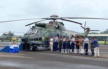Menhan Serahkan 8 Helikopter Angkut Berat Airbus H225M Rakitan PT DI
