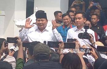 Tiba di KPU untuk Penetapan, Prabowo: Kita Mulai Kerja Keras
