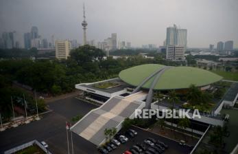Suasana dome Gedung Nusantara DPR atau Gedung Kura-Kura di Kompleks Parlemen, Senayan, Jakarta. (ilustrasi) Prayogi/Republika