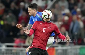 Foto Aksi Timnas Italia Saat Lawan Albania di Euro 2024