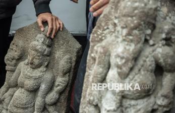 Dua Arca Abad ke-11 yang Sempat Hilang Diserahkan ke Pemkot Bandung