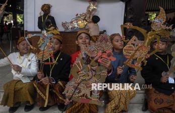 Ratusan Dalang Cilik Unjuk Kebolehan di Pentas Dalang Bocah Nusantara