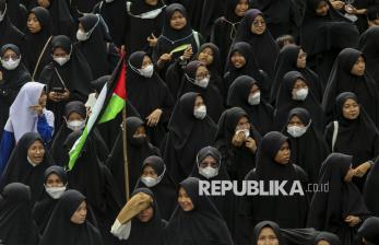 In Picture: Aksi Damai Doa dan Dukungan untuk Palestina