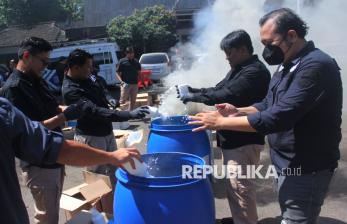 Jutaan Butir Obat Keras Terlarang Dimusnahkan Polrestabes Bandung