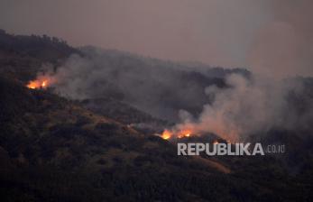 Memasuki Hari Kelima, Kebakaran Hutan Gunung Lawu Belum Juga Padam