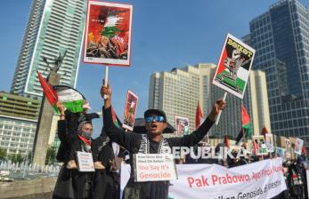 Aksi Bela Palestina Jelang Pidato Presiden Prabowo di Sidang Umum PBB