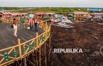 Debit Air Dermaga Kereng Bangkirai Surut, Kunjungan Wisatawan Turun 50 Persen